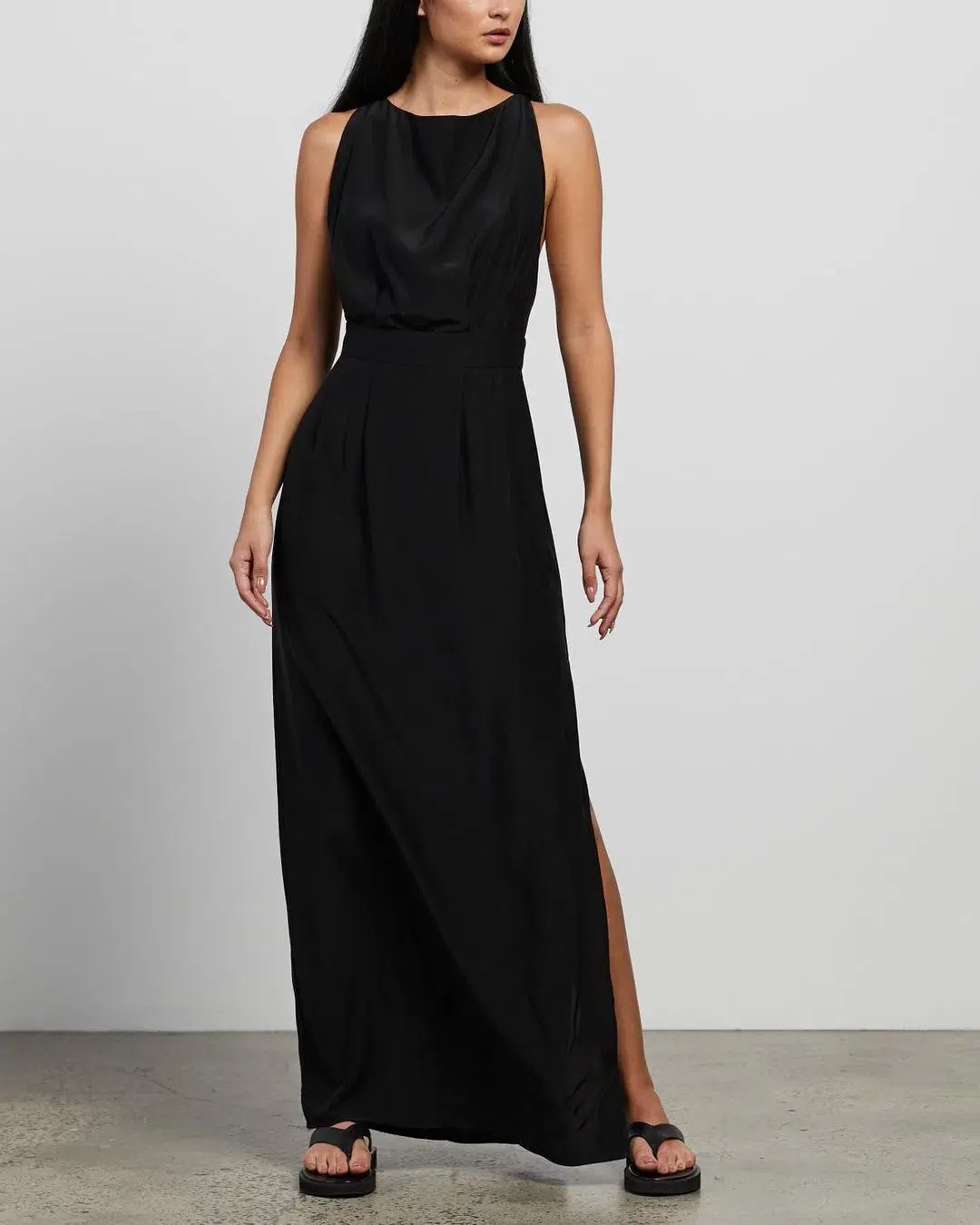 Matin Backless Silk Dress Black Size 10  - Image 1