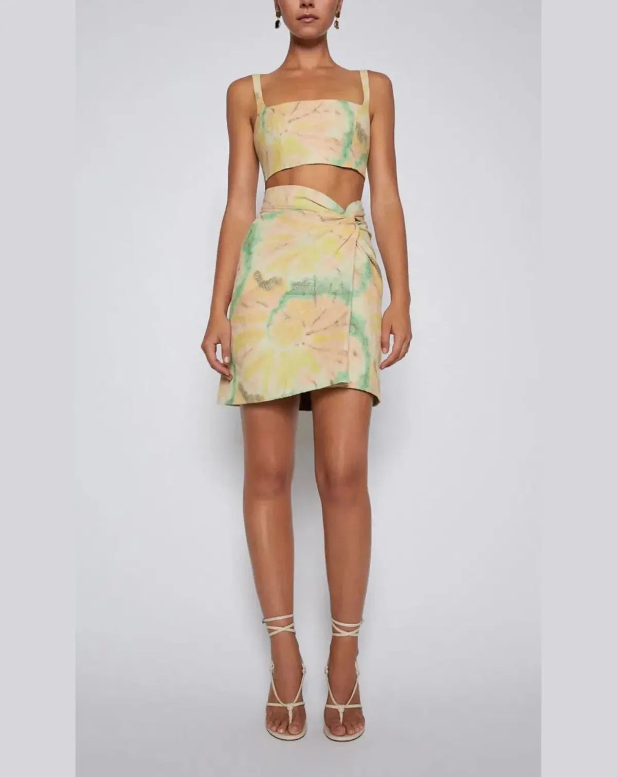 Scanlan Theodore Floral Tie Dye Bralette & Skirt Set Print Size 8 / S - Image 1