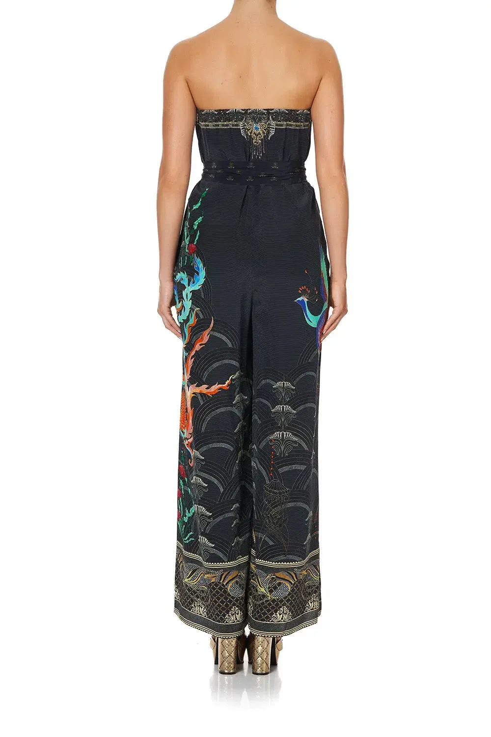 Camilla Wise Wings Tie Waist Strapless Jumpsuit Size S - Image 2