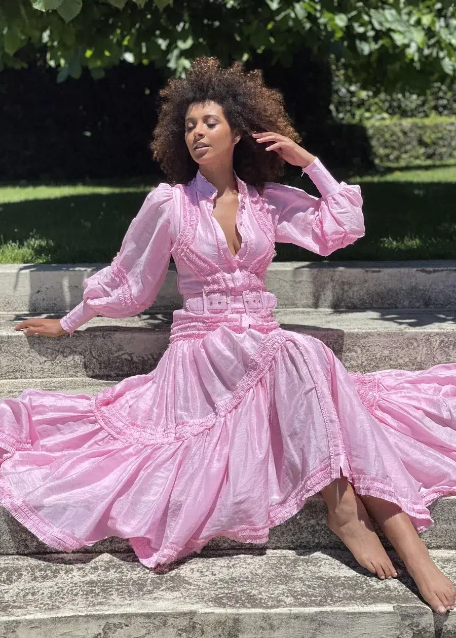 Mackenzie Mode Starlet Maxi Dress Pink Size 6 - Image 3