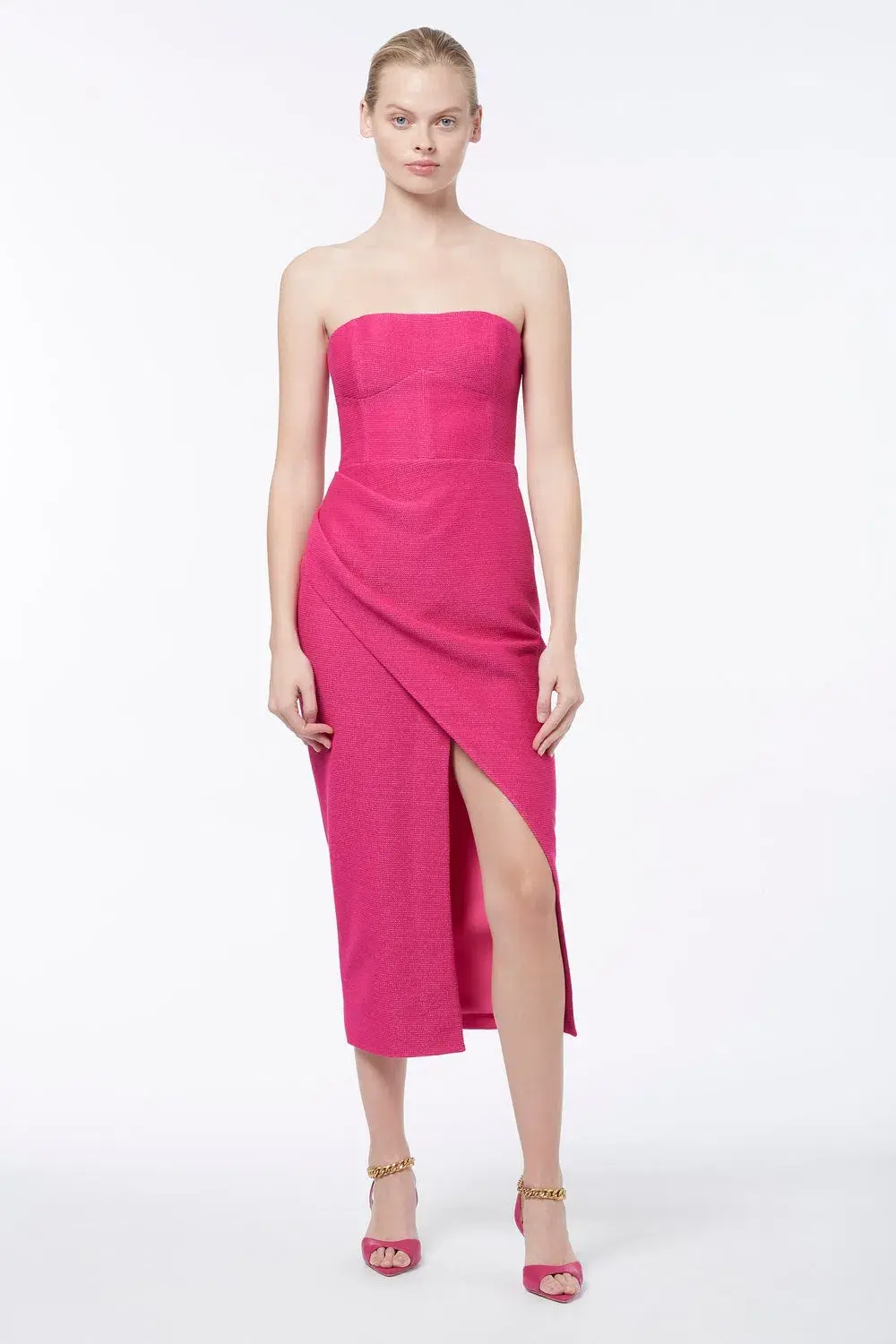 Manning Cartell Electric Avenue Midi Dress Pink Size 8 - Image 1