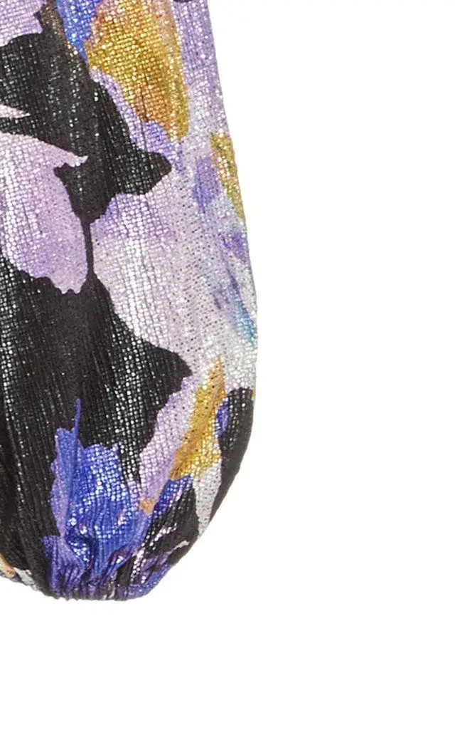 Rebecca Vallance Belladonna Lamé Midi Dress Print Size 8 - Image 4