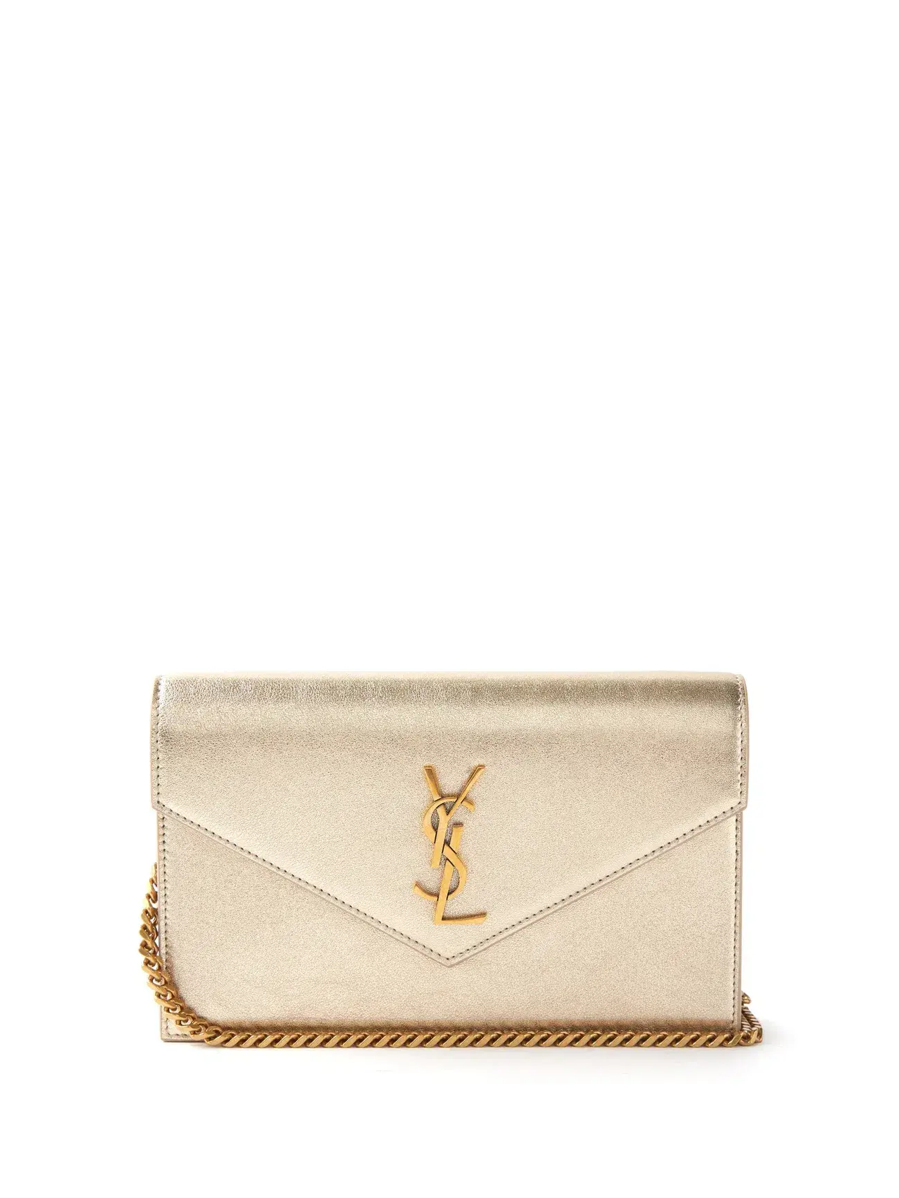 YSL Envelope Cross Body Bag Gold - Image 1