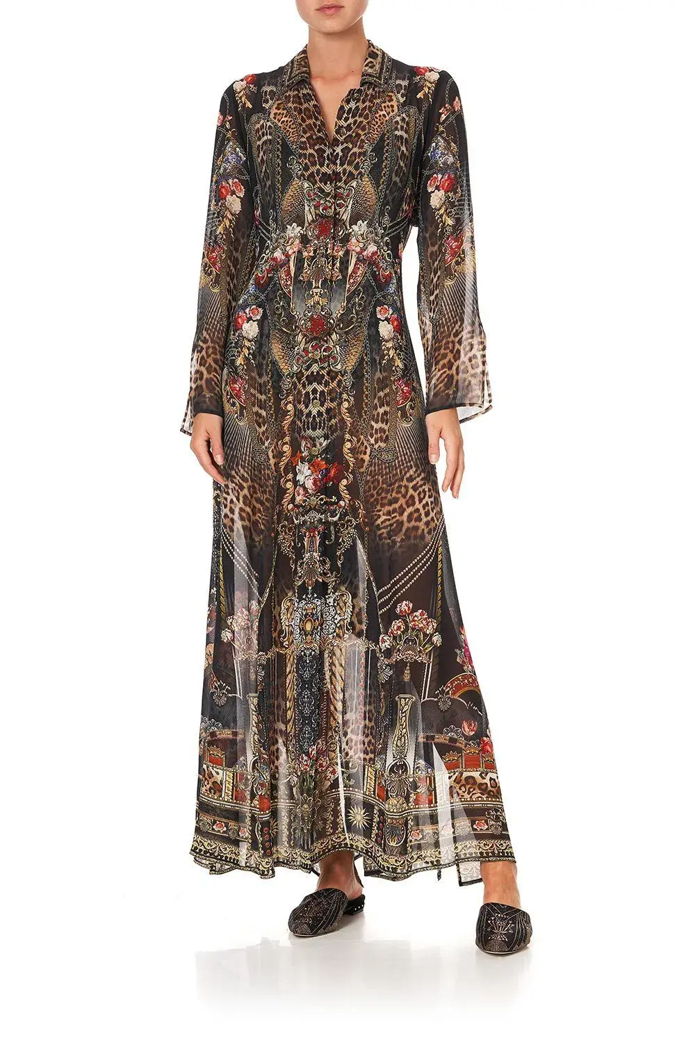 Camilla Kaftan Dress Animal Print Size 8  for rent on The Volte - main image