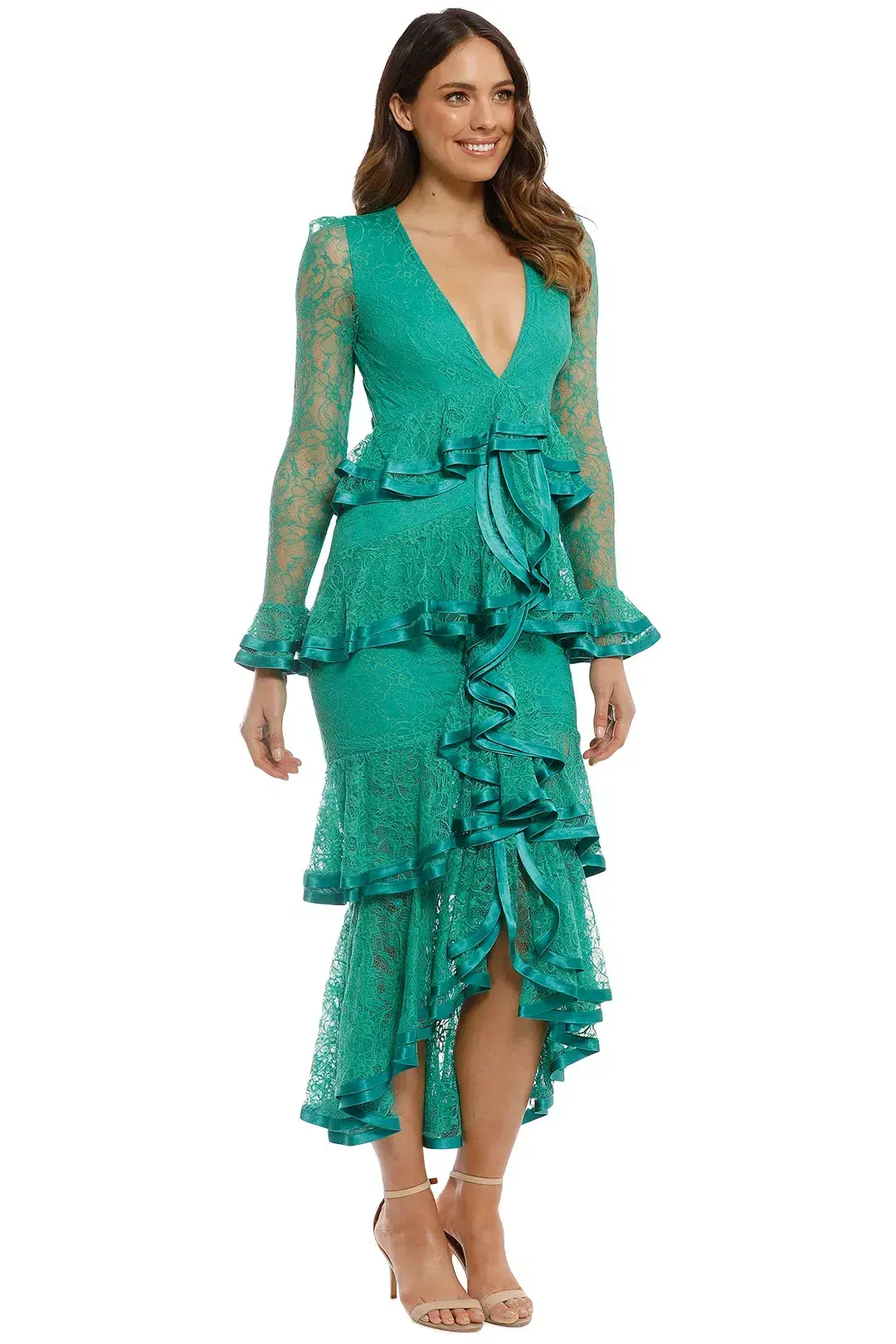 Nicola Finetti Maia Dress Green Size 8 - Image 3