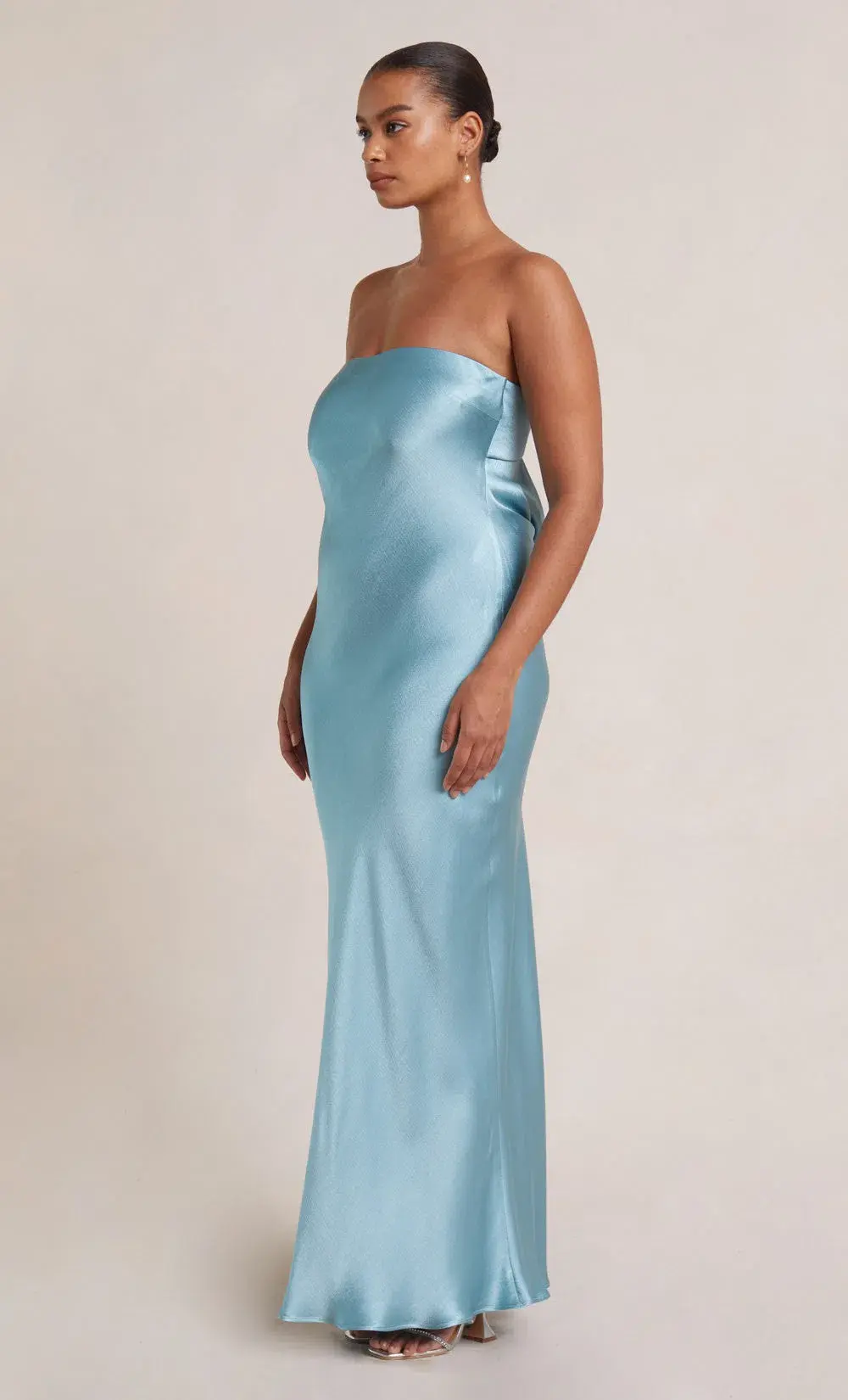 Bec & Bridge Moon Dance Strapless Dress in Sea Spray Blue Size 12 - Image 5