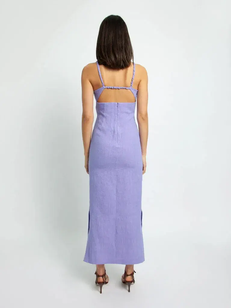 Christopher Esber Lattice Bra Dress Purple Size 6 - Image 3