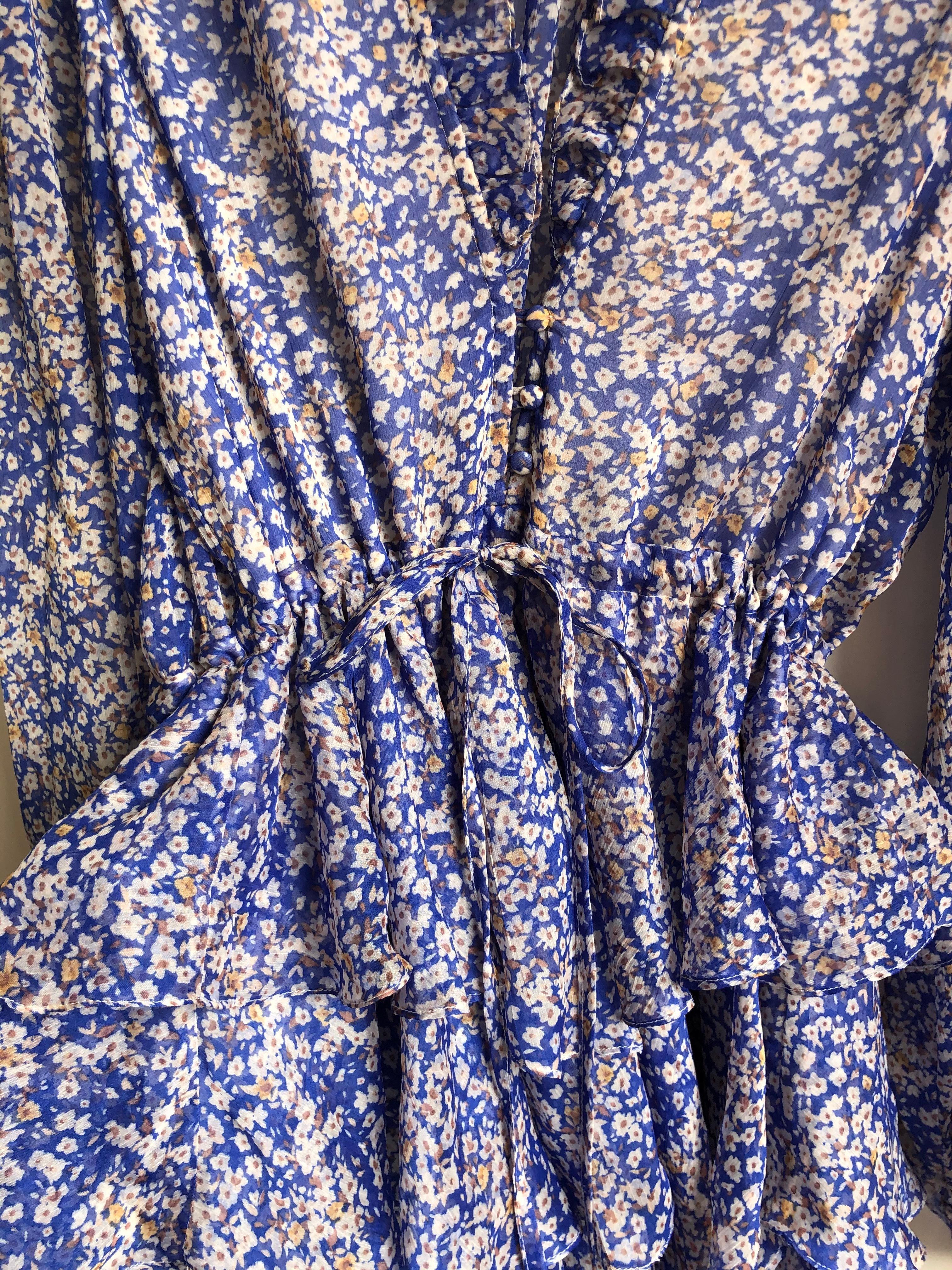 Shona Joy Garner Drawstring Maxi Dress Floral Size 10 - Image 4