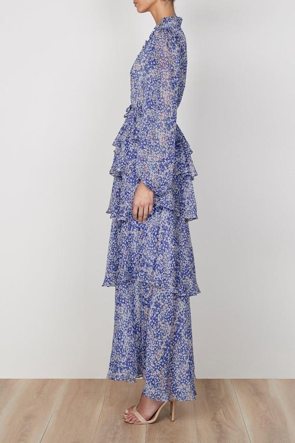 Shona Joy Garner Drawstring Maxi Dress Floral Size 10 - Image 2
