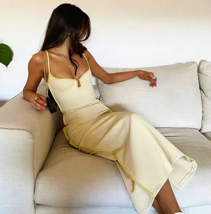 Paris Georgia Marlo Dress Yellow Size 6 for rent on The Volte - main image