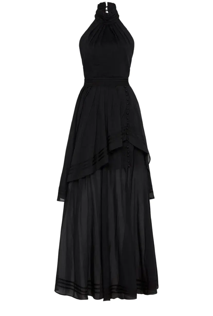 Aje Bungalow Sienna Dress Black Size 12 for rent on The Volte - main image