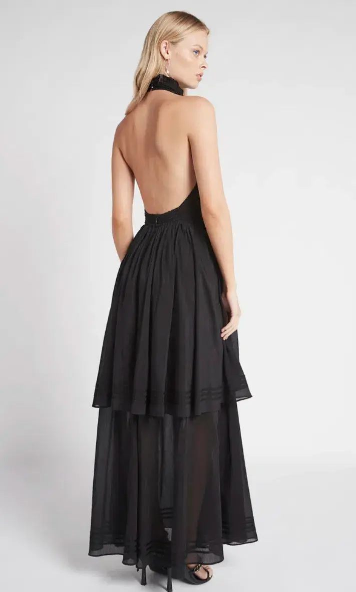 Aje Bungalow Sienna Dress Black Size 12 for rent on The Volte - main image