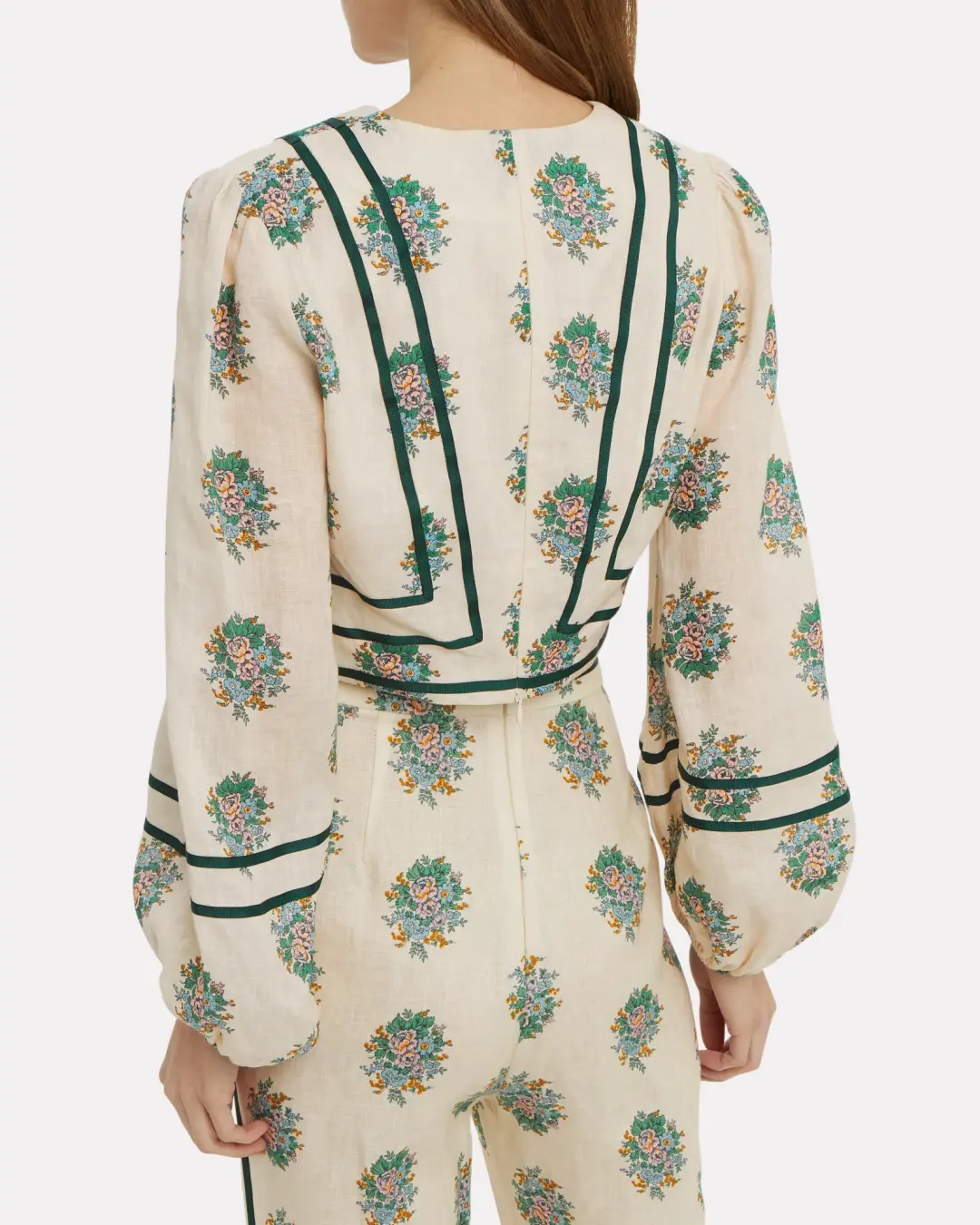 Zimmermann Verity Contrast Bind Top and Pants Set Print Size 3 for rent on The Volte - main image