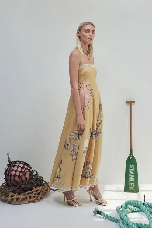 Alemais Sunset Shades Sundress Yellow Size 8  - Image 3