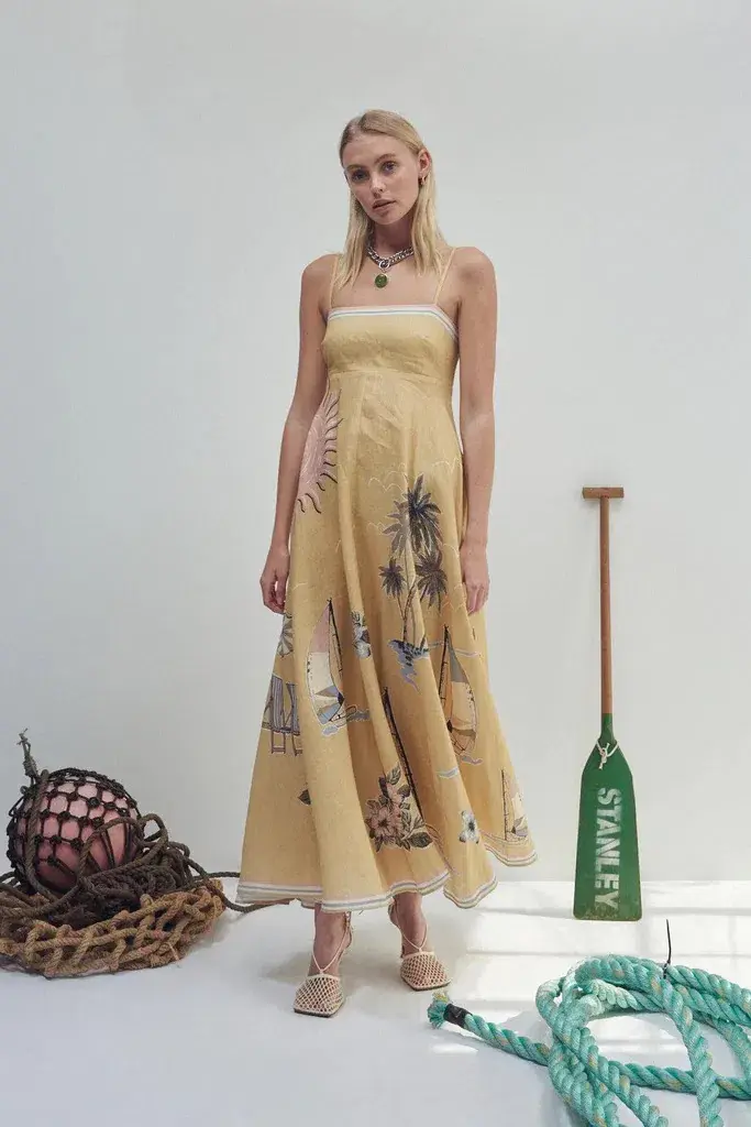 Alemais Sunset Shades Sundress Yellow Size 8  - Image 1
