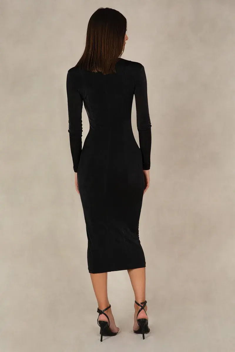 Misha Tara Midi Dress Black Size 10/M  - Image 2