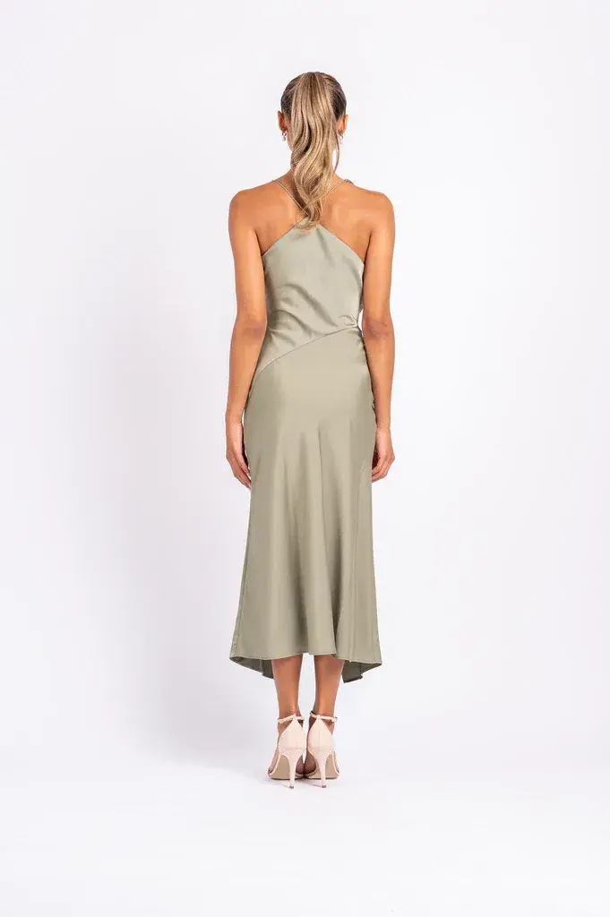 One Fell Swoop Muse Dress in Serpent Green Size 8 for rent on The Volte - main image