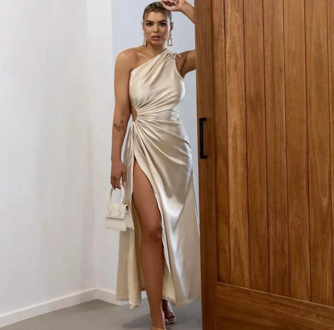 Sonya Moda Nour Maxi Dress Pearl White Size S / AU 8 - Image 3