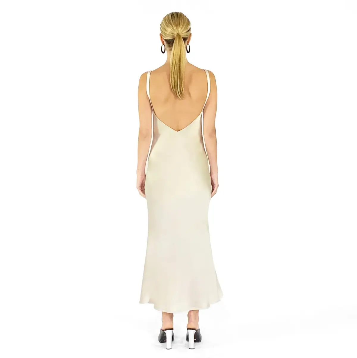 Hexie Official Ivy Slip Dress in Oyster White Size 8 - Image 2
