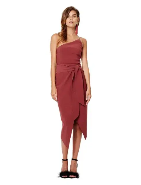 Bec & Bridge Lady Allure Skirt & Top Set Burgundy Size 8 - Image 1