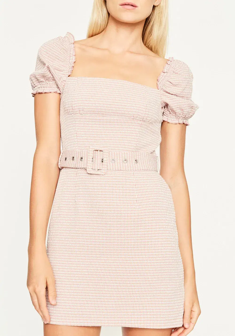 Hansen and Gretel Carlisle Dress in Blush Check Size 8 - Image 2