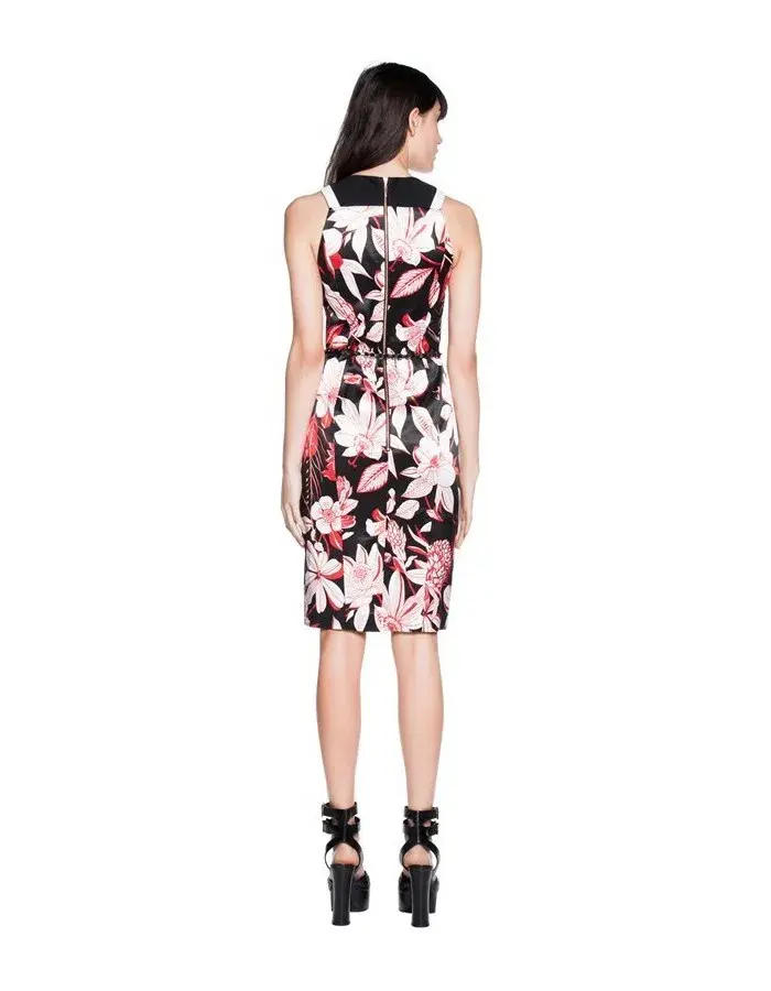 Cue Botanical Floral Satin Dress Print Size 6 - Image 2
