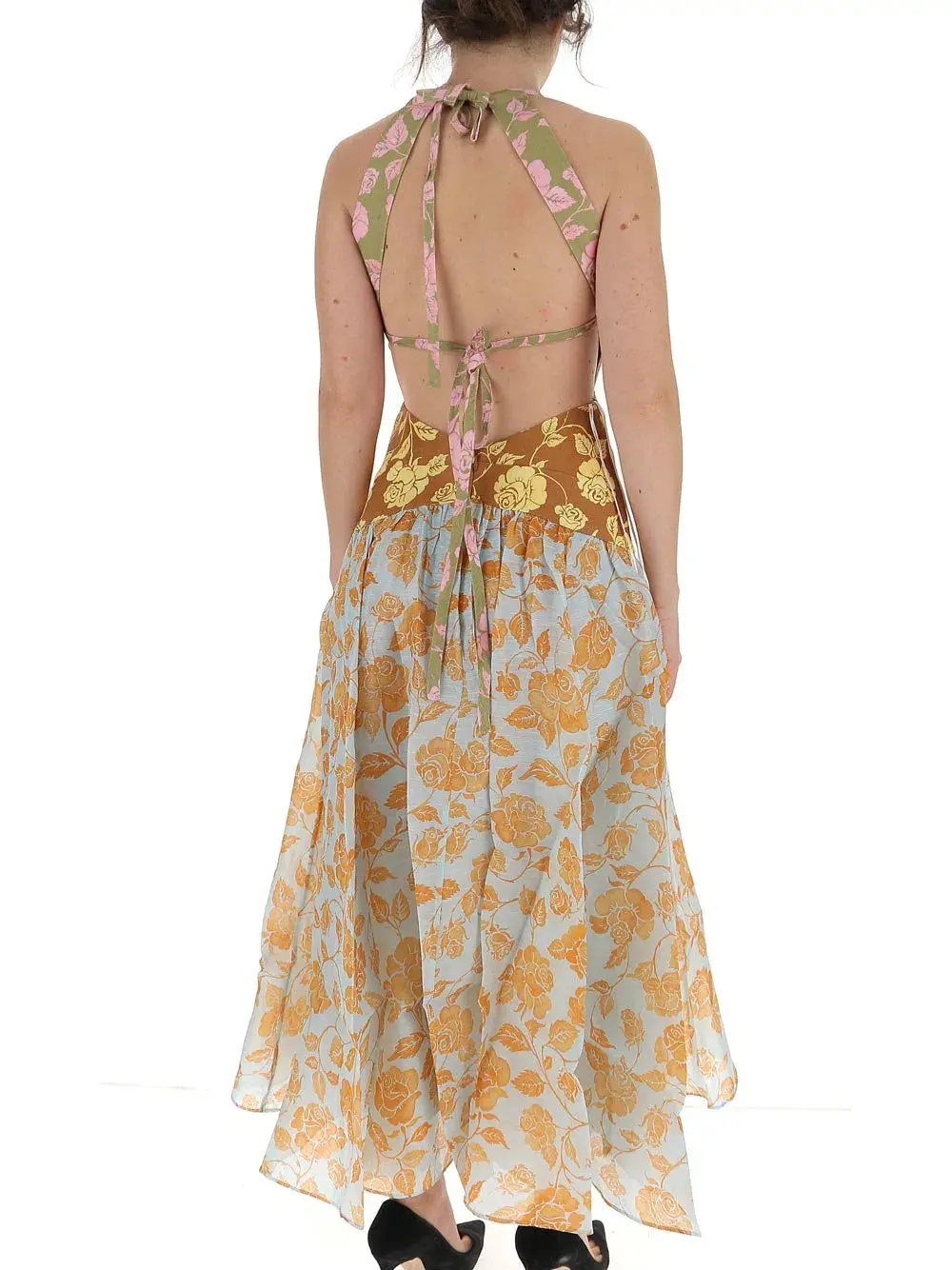 Zimmermann Lovestruck V Neck Midi Dress Print Size 0 - Image 3