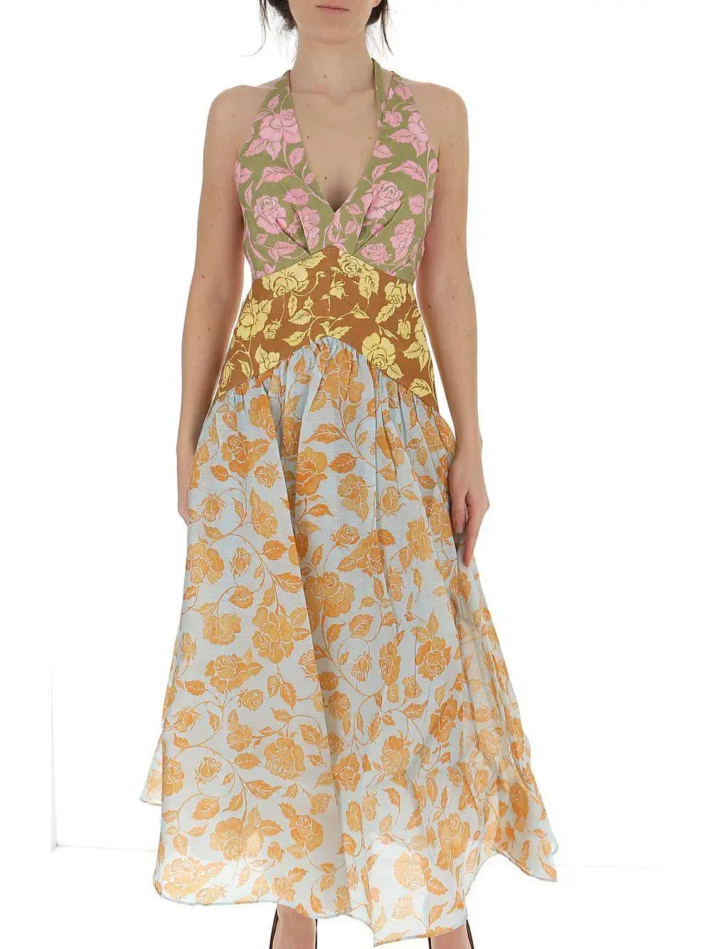 Zimmermann Lovestruck V Neck Midi Dress Print Size 0 - Image 5