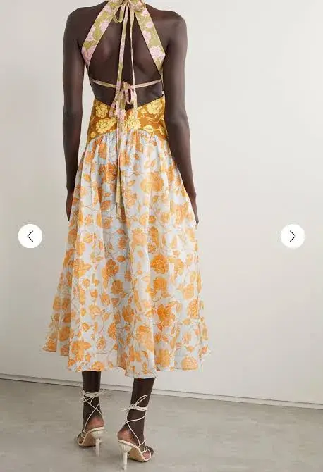 Zimmermann Lovestruck V Neck Midi Dress Print Size 0 - Image 2