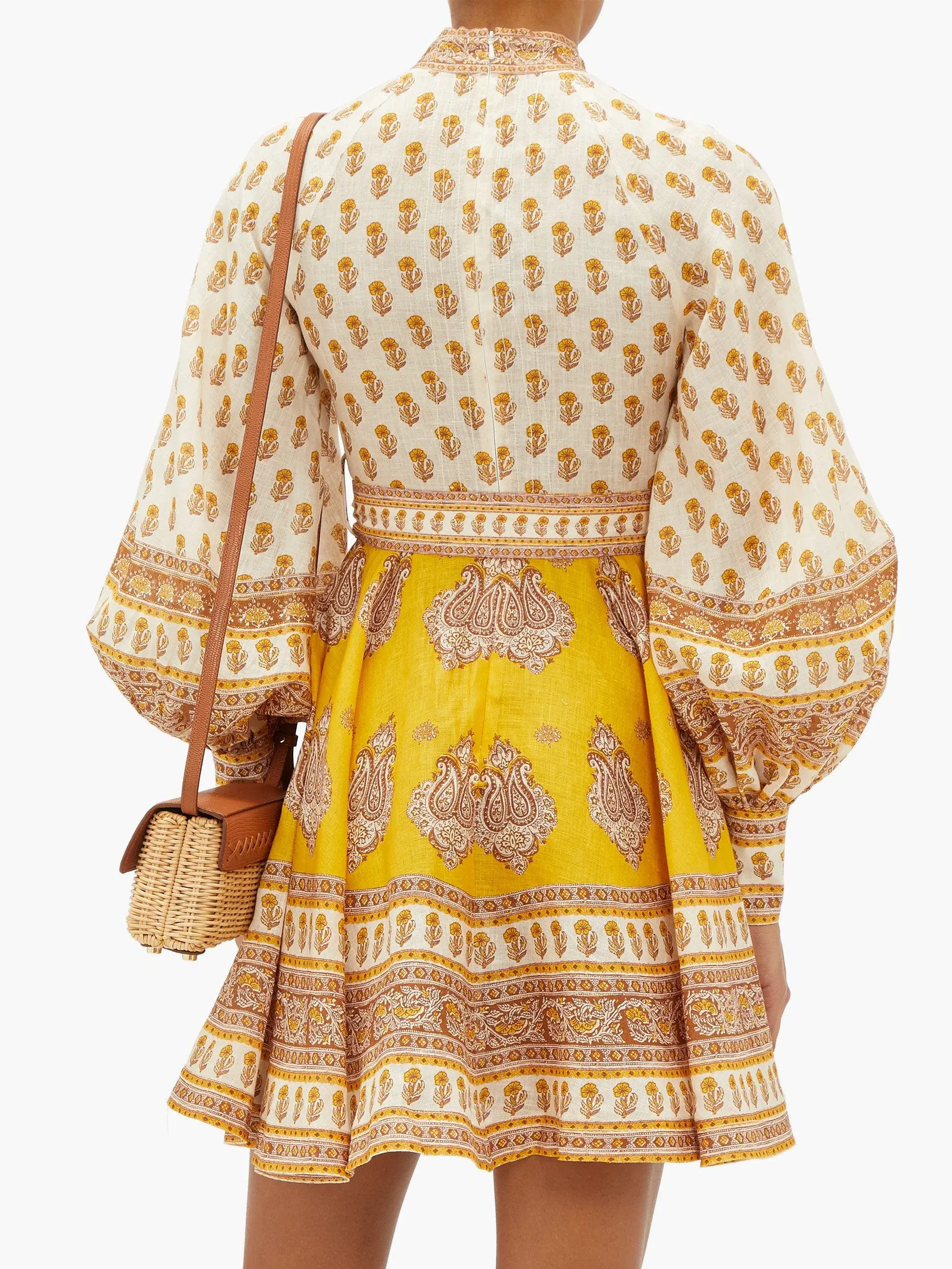 Zimmermann Bonita Paisley Mini Dress Print Size 0/Au 8 - Image 2