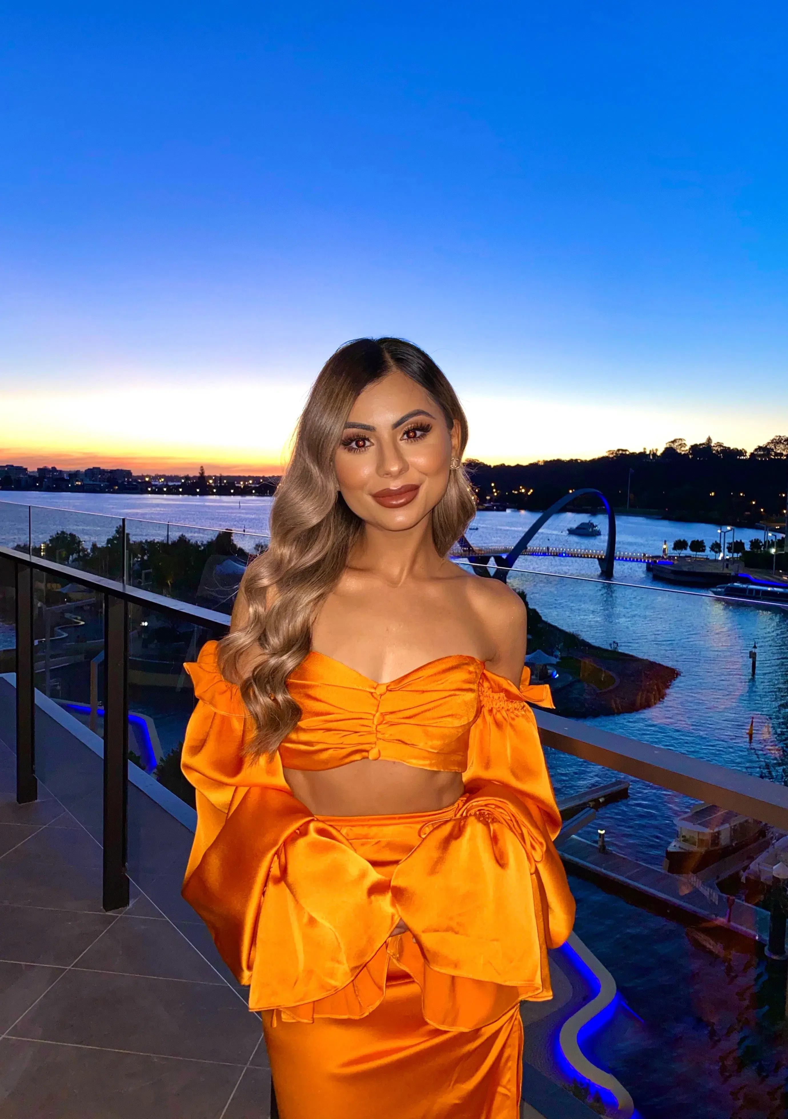 Khirzad Femme Gitamena Corset Top and Desnudo Skirt Set Orange Size XXS / Au 4  - Image 3