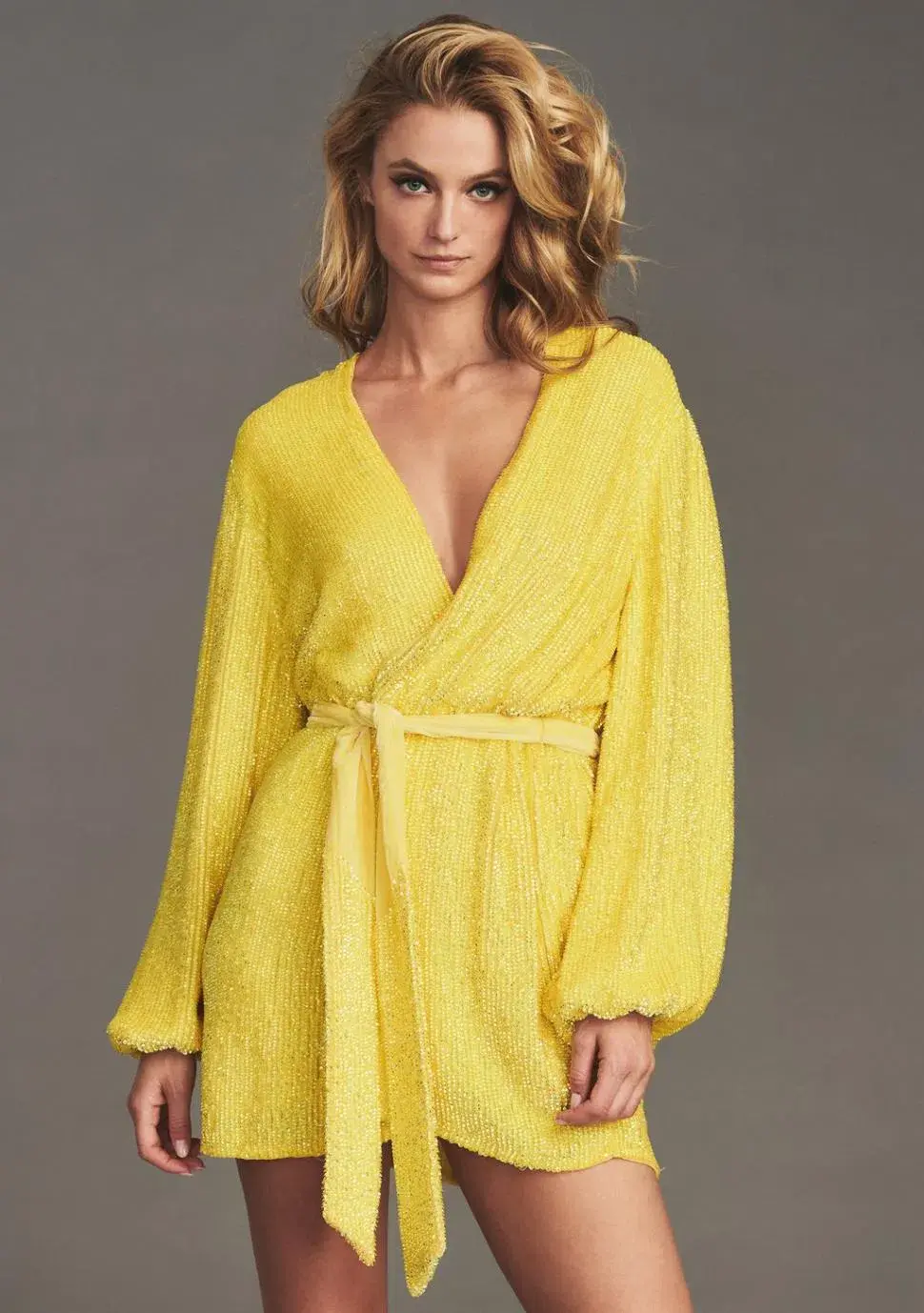 Retrofete Gabriella Robe Lemonade Yellow Size 8  for rent on The Volte - main image