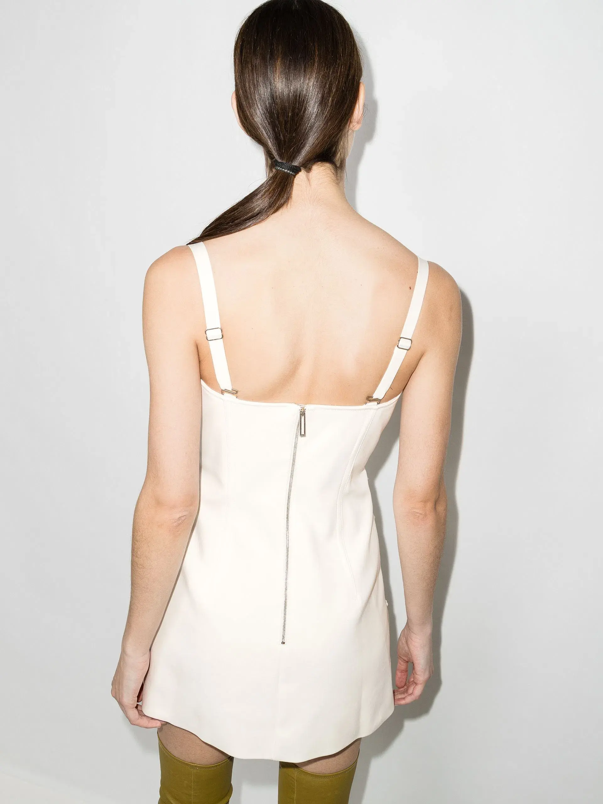 Dion Lee Laced Bonded Mini Dress White Size 8  - Image 6