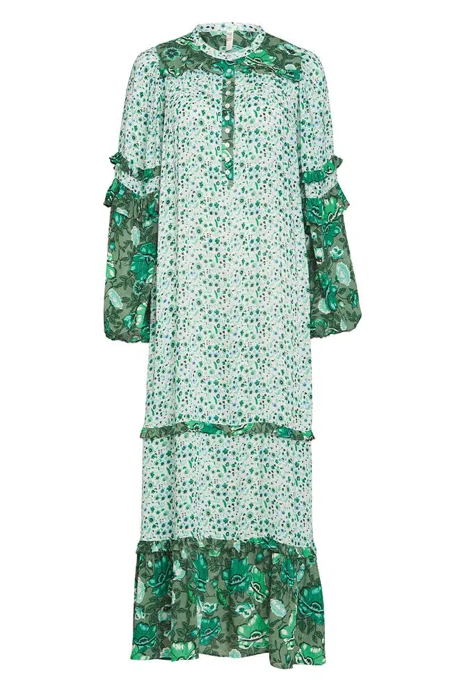 Spell Designs Winona Ivy Maxi Boho Dress Green Size 10  - Image 4
