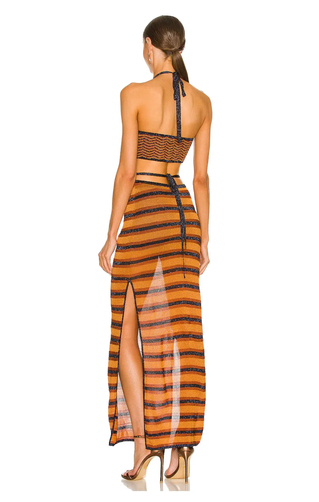 Bec & Bridge Ziggy Knit Maxi Dress Orange Size 6 - Image 3