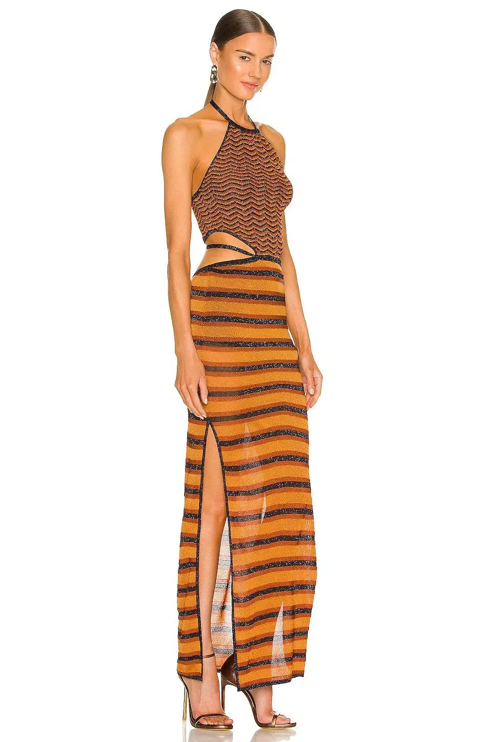 Bec & Bridge Ziggy Knit Maxi Dress Orange Size 6 - Image 2