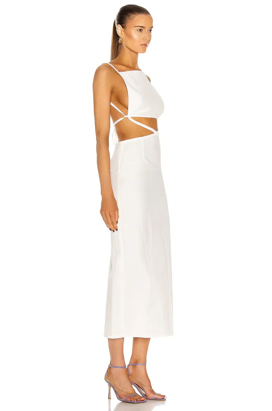 Christopher Esber Carly Squared Tie Dress White Size 8 - Image 4