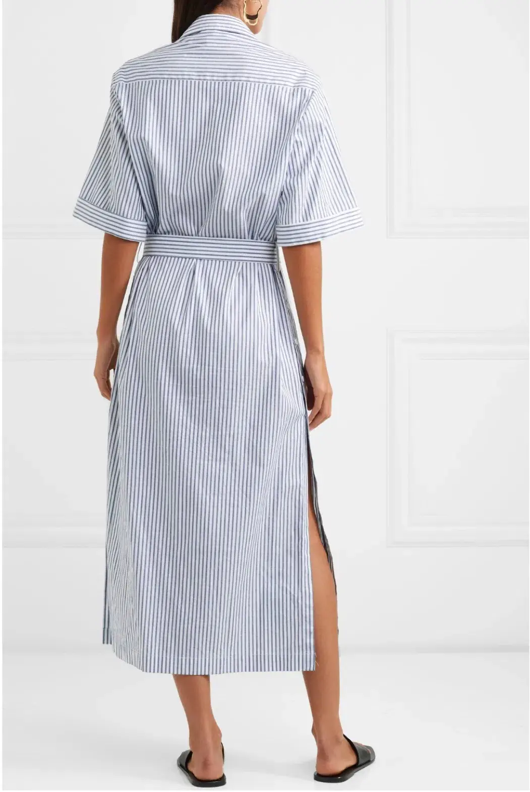 Anna Quan Zola Belted Striped Midi Dress Print Size 8 - Image 2