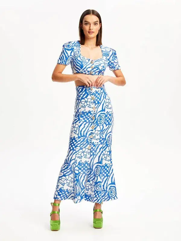 Alice McCall Daisy Daze Crop Top and Skirt Set Print Size 6 - Image 2