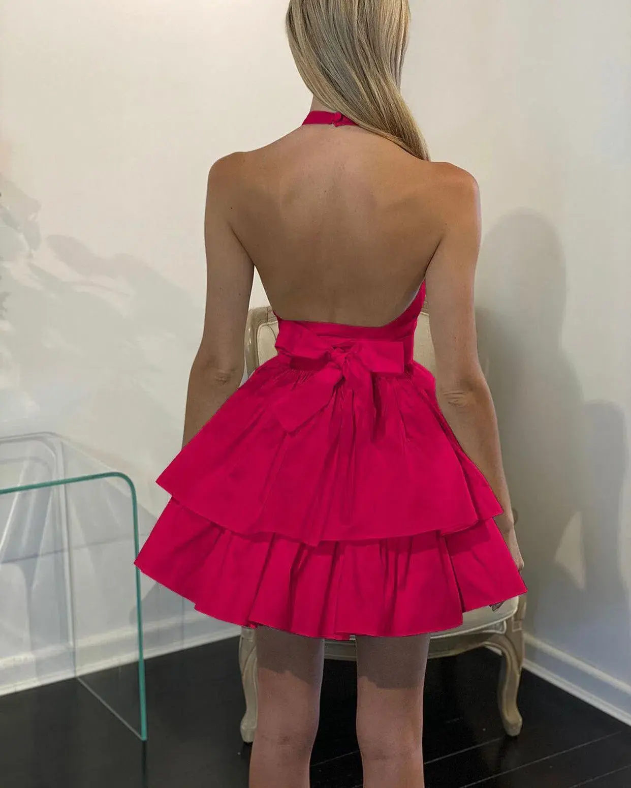 Alin Le Kal Sia Dress Hot Pink Size AU 12 - Image 2