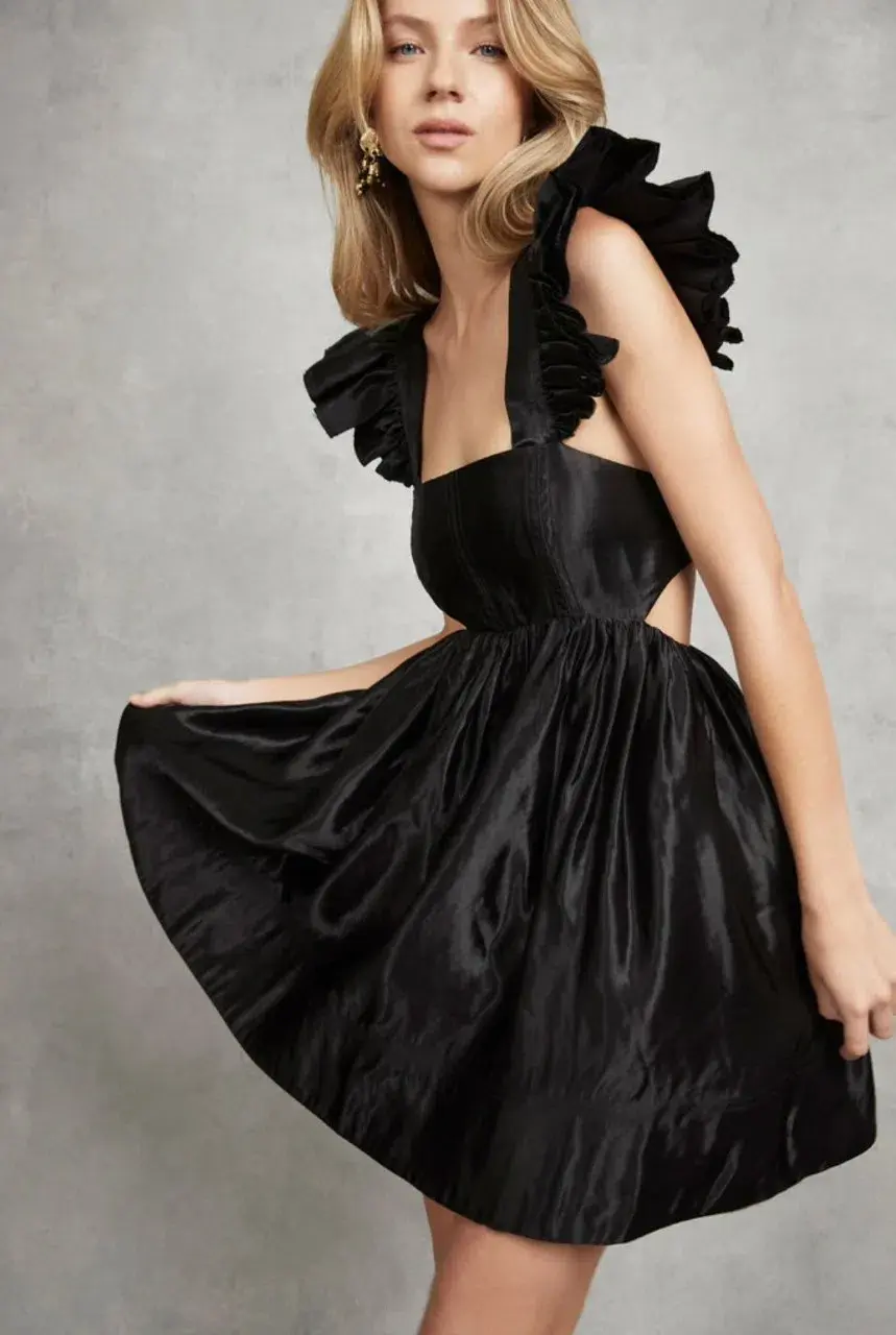 Aje Gazelle Mini Dress Black Size 16 - Image 2