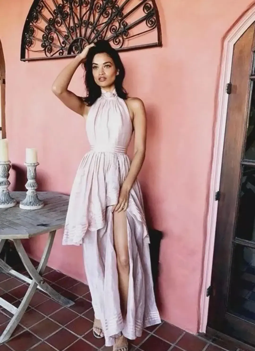 Aje Bungalow Sienna Dress Blush Size 10 for rent on The Volte - main image