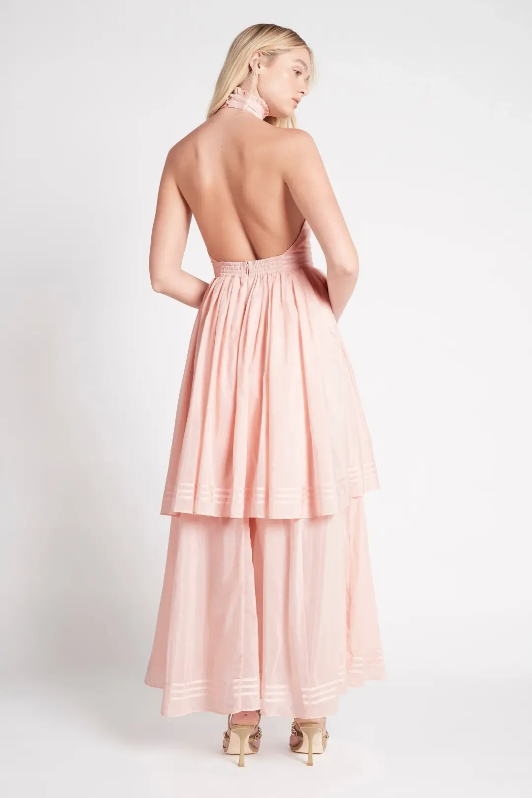 Aje Bungalow Sienna Dress Blush Size 10 for rent on The Volte - main image