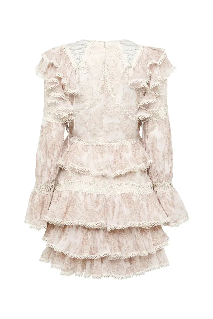 Thurley Papilio Mini Dress Dusty Pink Size 10 - Image 5