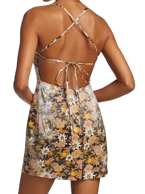 Rumer the Label Paloma Mini Dress Print Size 8 - Image 3