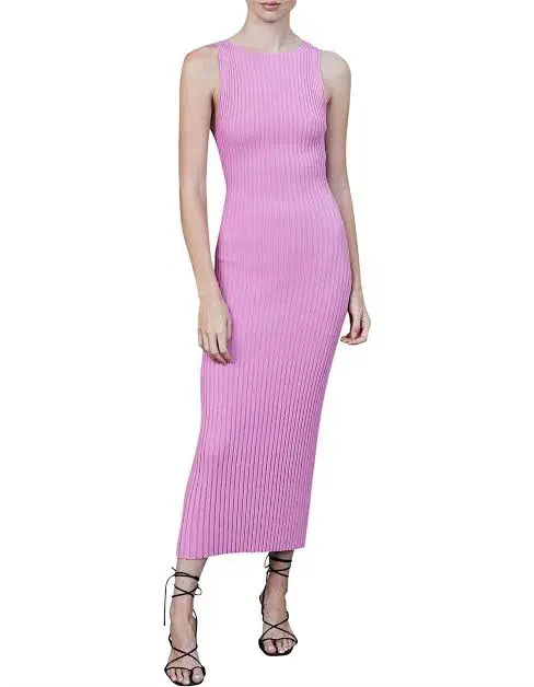 Bec & Bridge White Water Midi Dress Bubblegum Pink Size 8 - Image 4