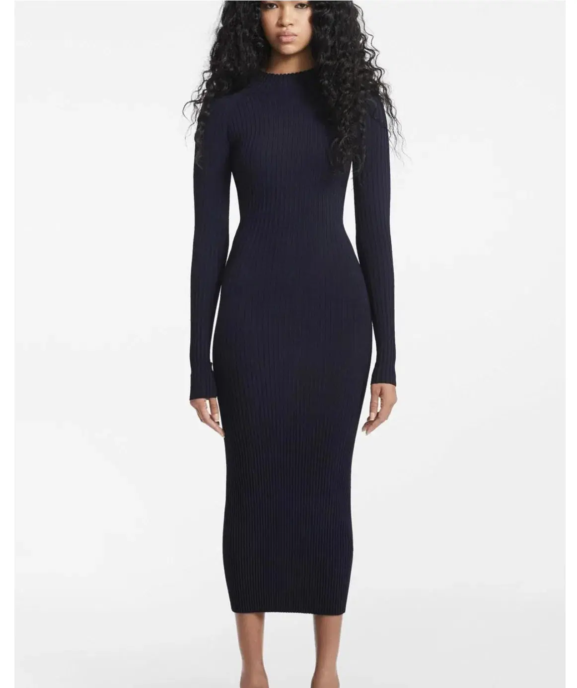 Dion Lee Rib Twist Reversible Rib Dress Navy Size 8  - Image 2