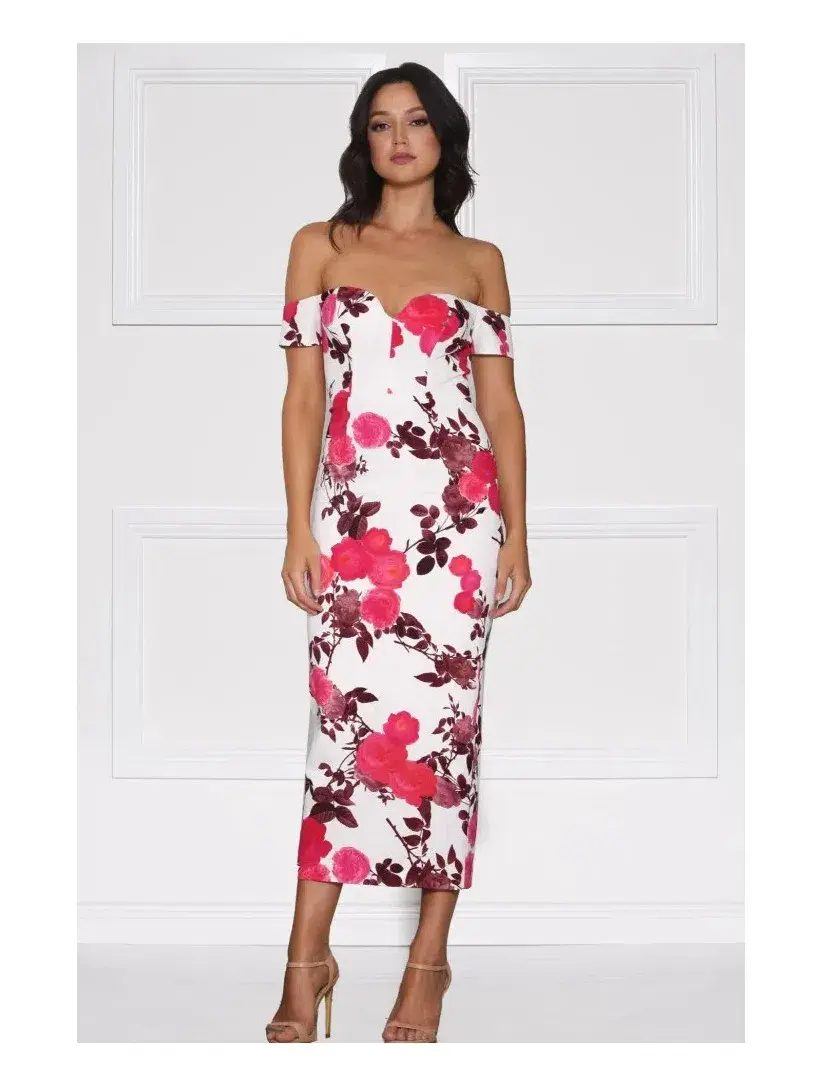 Elle Zeitoune Charlie Dress Rose Print Size 6 - Image 1