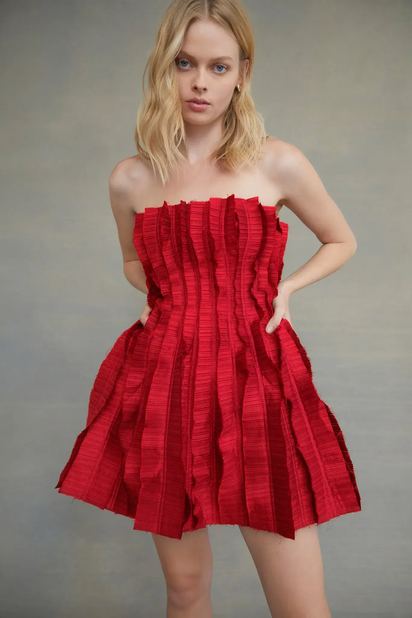 Aje Hybrid Sleeveless Mini Dress Red Size 8 - Image 4