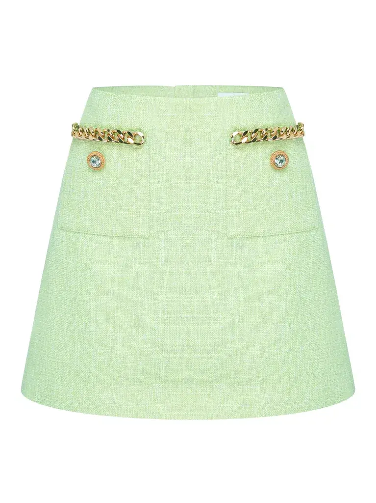 Alice McCall Catalina Jacket and Mini Skirt Set Lime Cream Size 10 for rent on The Volte - main image